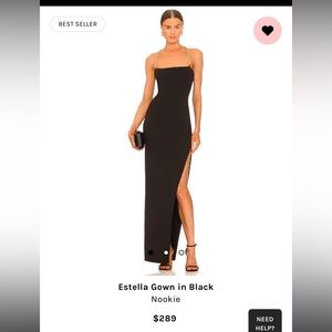 Estella Nookie Gown - Black
